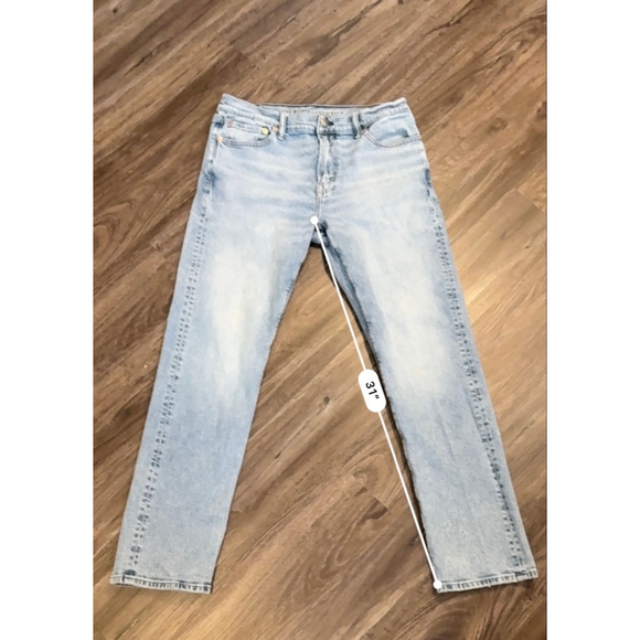 American Eagle Mens AirFlex Straight Slim Light Blue Denim Jeans Sz 32x34 - Picture 8 of 9